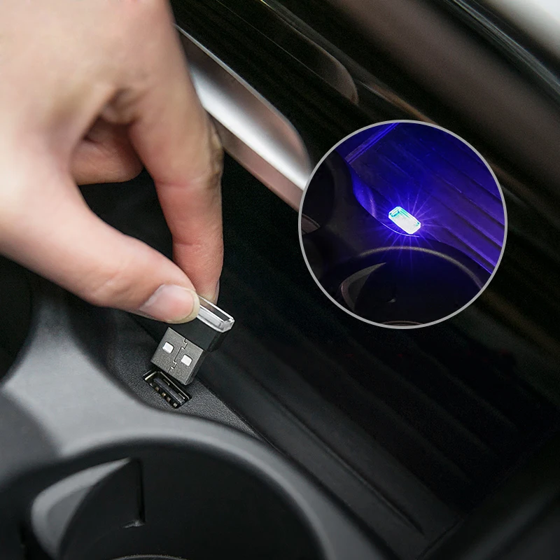 Car Styling Cup Holder storage box light-USB Decorative For Audi A1 A3 A4 A5 A6 A7 A8 Q2 Q5 Q7 S3 S4 S5 S6 S7 B8 B9 TT R8 SQ5