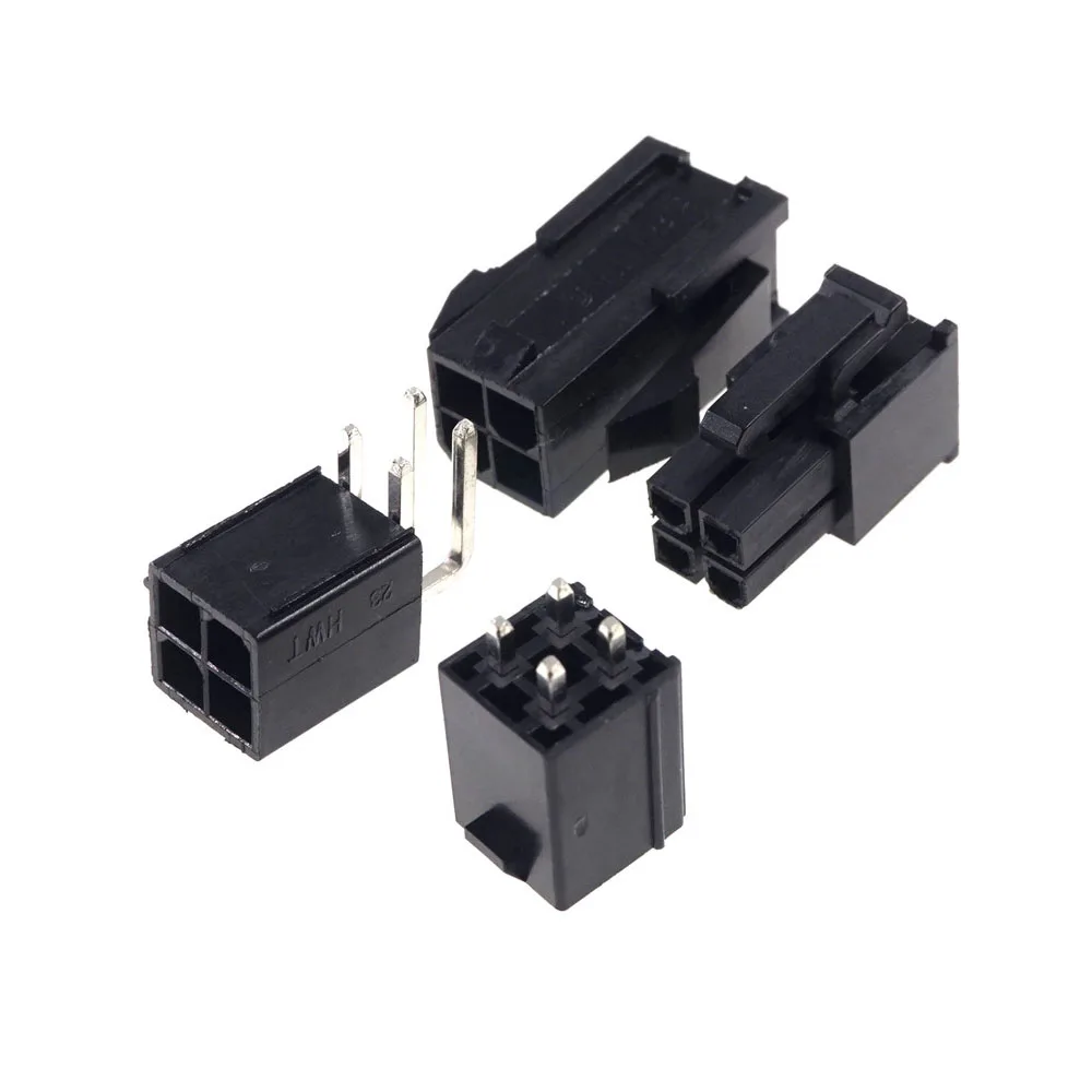 20Pcs  CPU 4 Pin Receptacle Plug Housing Male PCB Header EPS ATX PSC Motherboard Mainboard Connector Shell Wafer 4.2 MM