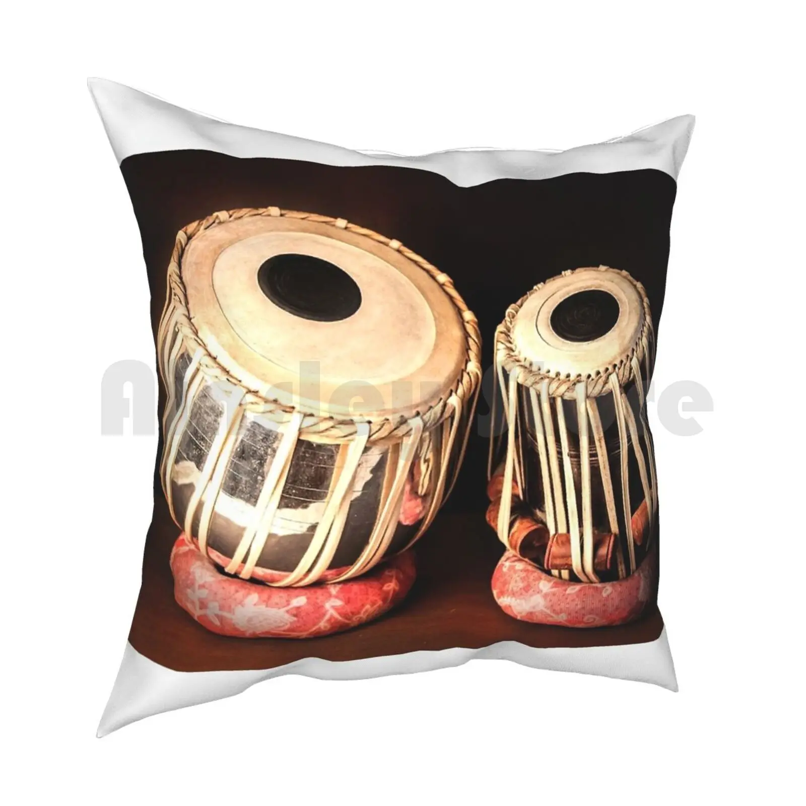 Tabla Pillow Case Printed Home Soft DIY Pillow cover Tabla Percussion Instrument India Sri Lanka Classical Music Persian