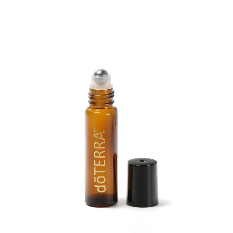 Garrafa vazia de óleos essenciais âmbar, Roller Bottle e Dropper, Frasco de pulverizador, Vidro recarregável, Perfume Amostra, 10ml