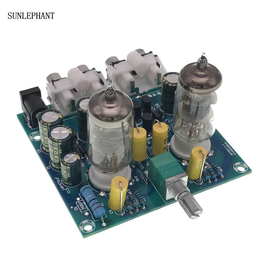 Amplificadores de tubo placa de áudio amplificador pré-amplificador misturador de áudio 6j1 válvula pré-amplificador bile buffer kits diy