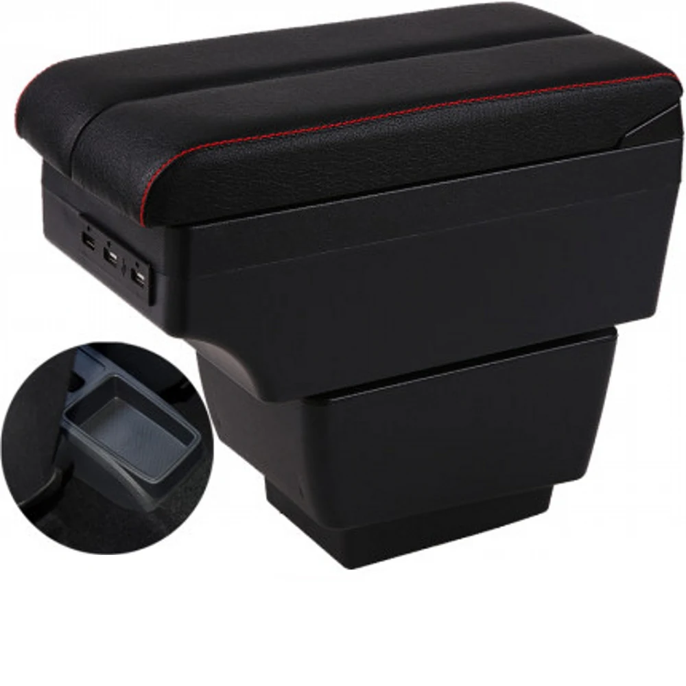 

For Skoda Fabia armrest box central content box interior Fabia Armrests Storage car-styling accessories part with USB