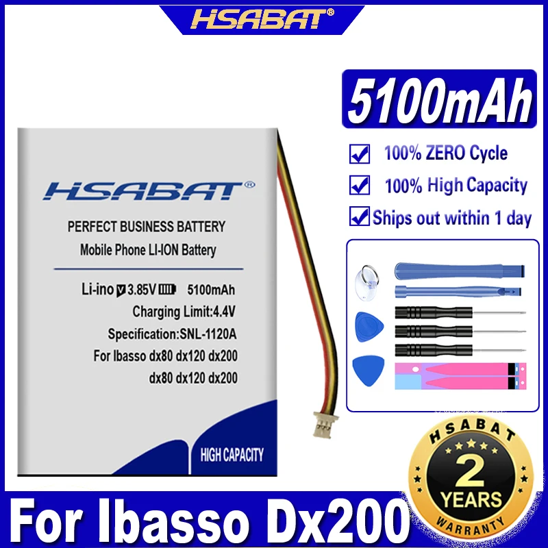 HSABAT 5100mAh Battery for Ibasso Dx80 X120 DX200 Batteries