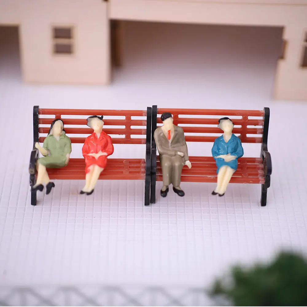Miniature Figures Sitting Seated People Model Scale 1:50 For Diy Train Human Passengers Scene Layout Diorama Kits 30Pcs
