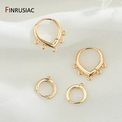 14K Gold Plated Round Hoop Earring Hooks Earring Findings Components DIY Making Pearl Earrings Accessories