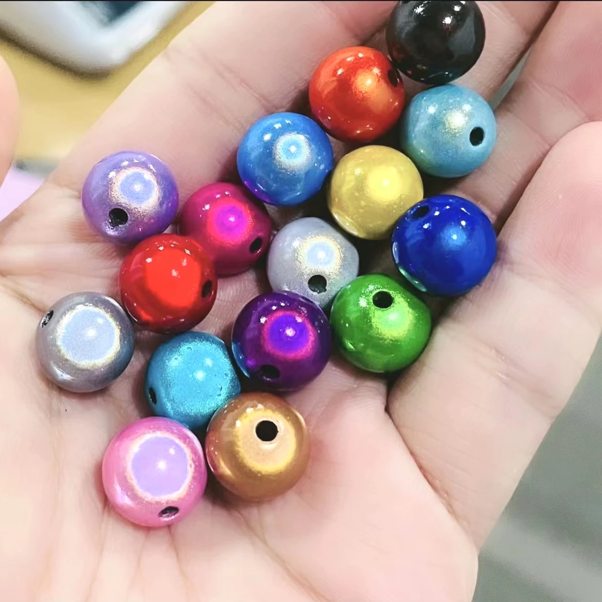 Wholesale 4 6 8mm 15 Colors 3D Illumination Miracle Beads for Jewelry Making, Jewelry Beads Assortments for Handmade Crafts