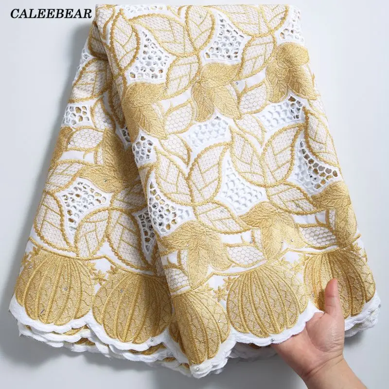 

Latest Pure Cotton Swiss Voile Lace In Switzerland Embroidery African Nigerian Lace Fabric 2021 High Quality Lace Material S2280