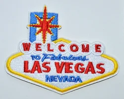 1x Welcome to Fabulous Las Vegas Embroidered Iron on Patch Applique (≈ 10.1 * 8.8 cm)