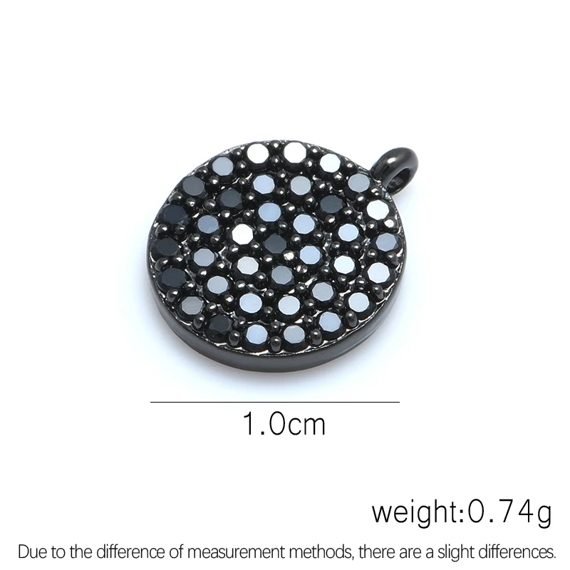 Black Small Round Charms Pendants  Accessories for Bracelet Earrings Necklace Jewelry Making Star Moon Charms Jewelry Findings