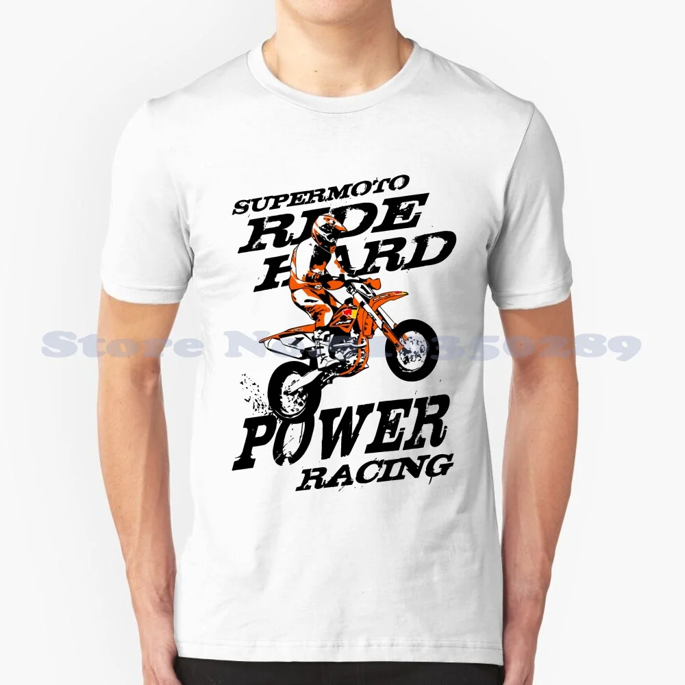 Supermoto Supermotard 100% Cotton T-Shirt Supermoto Supermotard Motocross Moto Cross Supercross Enduro Motorcyclist Motorcycle