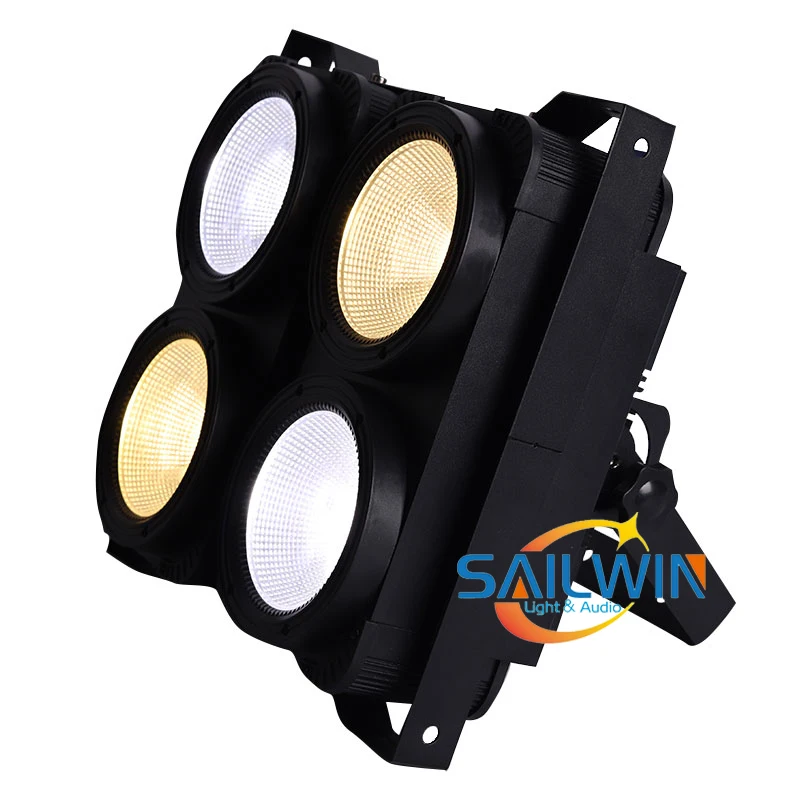 STOCK Stage Light 4x100W 2in1 COB LED Blinder WarmWhite Audience  4 EYES LED Blinder Lights Stage Studio Theater DJ Lighting