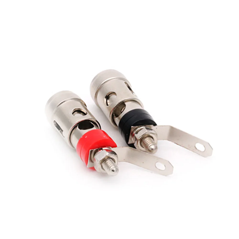 2PCS Binding Post Connector, Binding Post Cable Terminals for Audio Video Speaker Amplifier Subwoofer, Push Style Free-Soldering