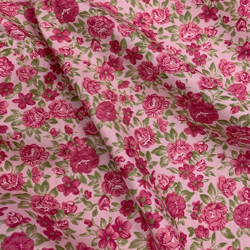 High-Grade Cotton Small Flower Fabric Summer Printed Cloth Clothing