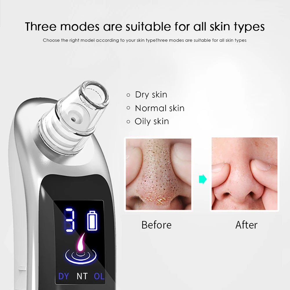 Blackhead Remover Pore Vacuum Cleaner Pimples Acne Removers Electric Nose Black Dots Remover Face Cleansing Blackhead Instrument