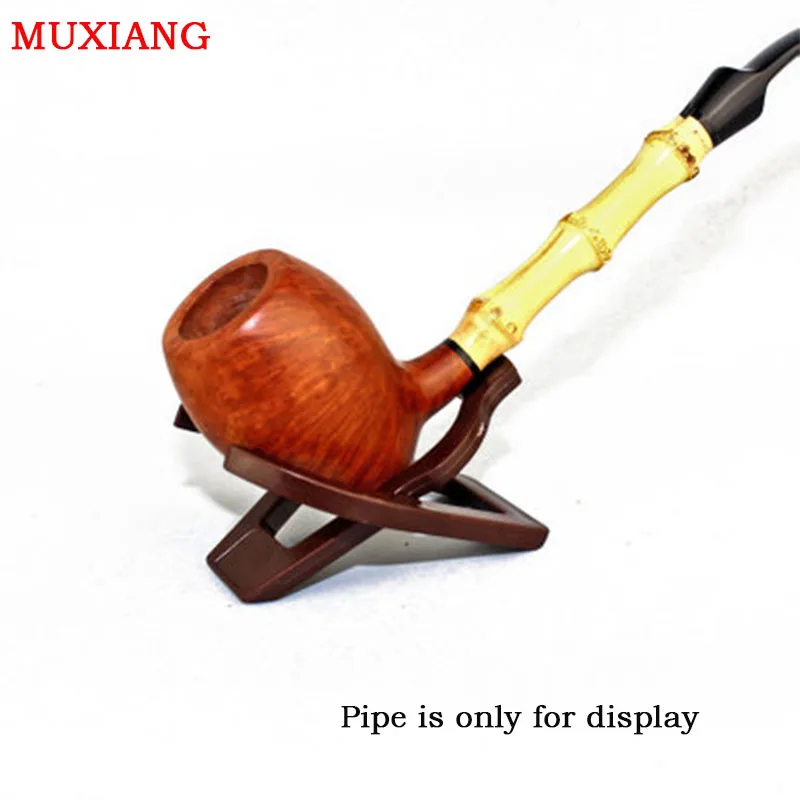 

MUXIANG 5 Pcs/lot Tobacco Pipe Accessories Folding Plastic 1-seat Pipe Rack Portable Travel Brown Smoking Pipe Stands fa0058