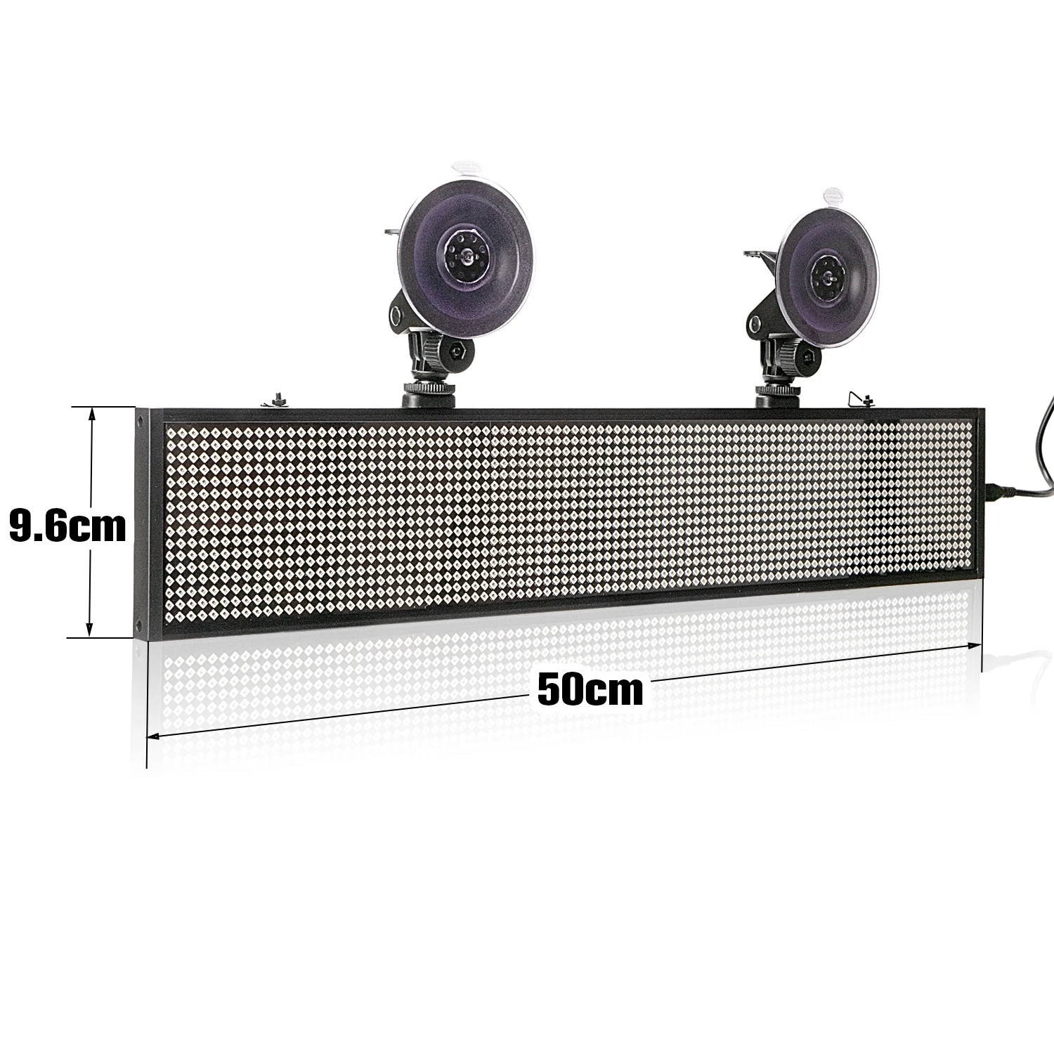 12V Vehicle LED Display Screen Indoor Wireless APP Programmable Scrolling Red Message Car Board P5MM SMD Multi-language 50cm