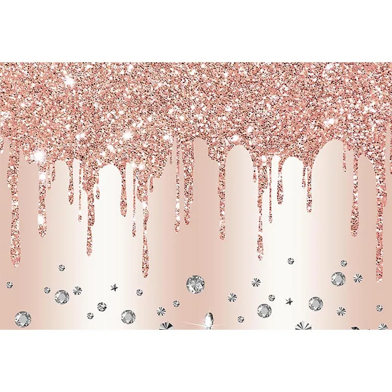 Hồng Lấp Lánh Lưng Kim Cương Cô Gái Người Phụ Nữ Bữa Tiệc Sinh Nhật Vui Vẻ Trang Trí Biểu Ngữ Nền Chụp Ảnh Ảnh Phòng Thu Photophone Đạo Cụ