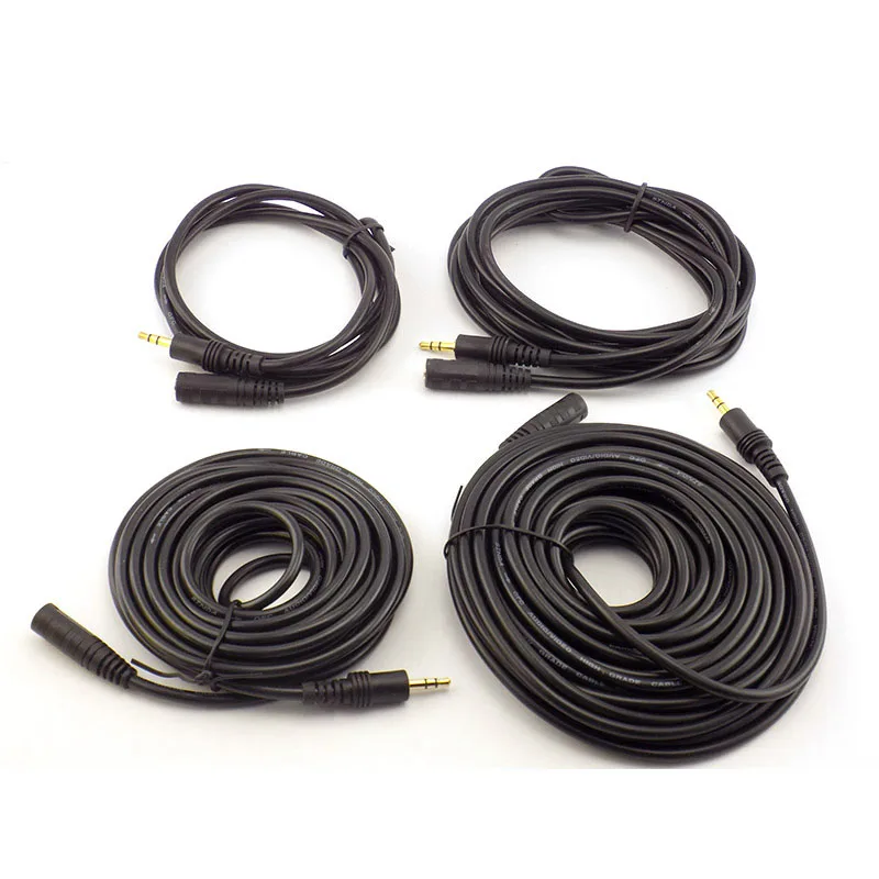 1.5/3/5/10M 3.5mm Stereo Male to Male Jack Male to Female Audio Aux Extension Cable Cord for Computer Laptop MP3/MP4 H10