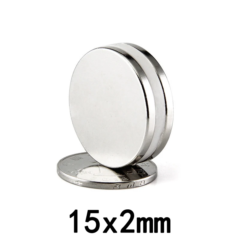 10/20/50/100pcs 15x2 mm Super Strong Magnets 15mmx2mm Permanent Small Round Magnet 15x2mm Thin Neodymium Magnet Magnetic 15*2 mm