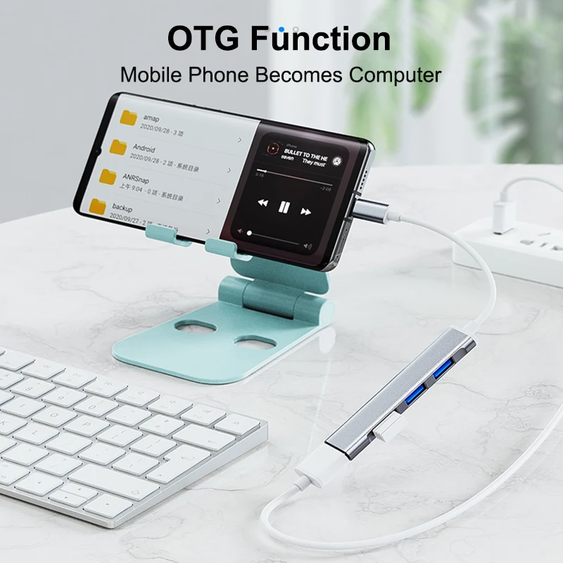 Usb-хаб 3,0 Otg Тип C 3,1 мульти 4 порта ноутбук ПК компьютер аксессуары для Macbook Pro Air разветвитель адаптер удлинитель гаджеты