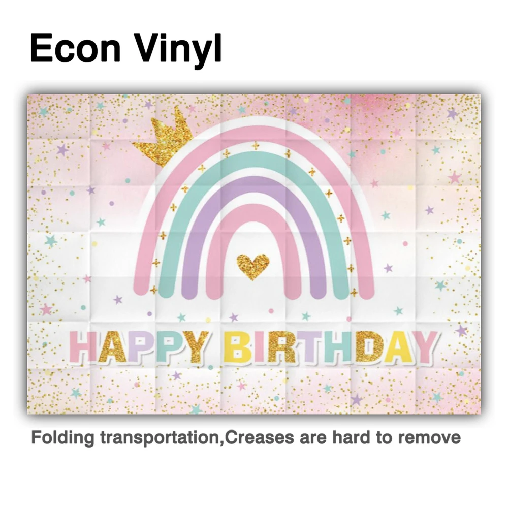 Фон Funnytree для дня рождения с радужной короной звездами золотыми блестками индивидуальный постер украшение для дня рождения