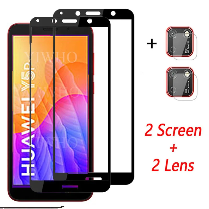 

4 in 1 GLASS for Huawei Y5p DRA-LX9 Tempered Glass Protective on For Huawei Y 5 P 2020 Huwei Screen Protector Safety Glass Film