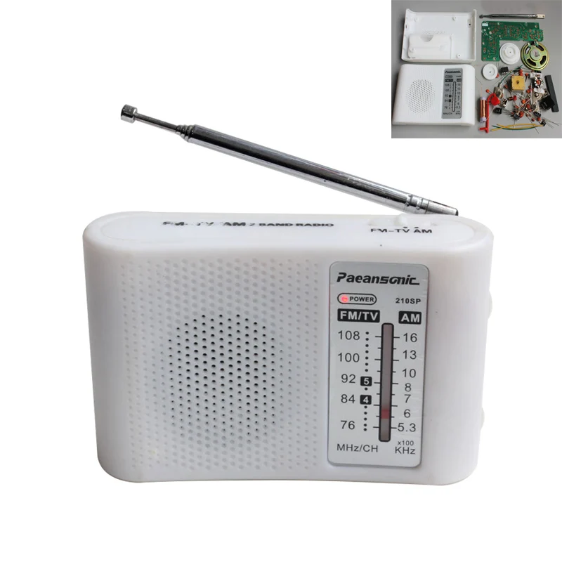 Kit de radio stéréo AM/FM portable pour apprenants, kit d\'assemblage électronique, pièces de bricolage, CF210SP