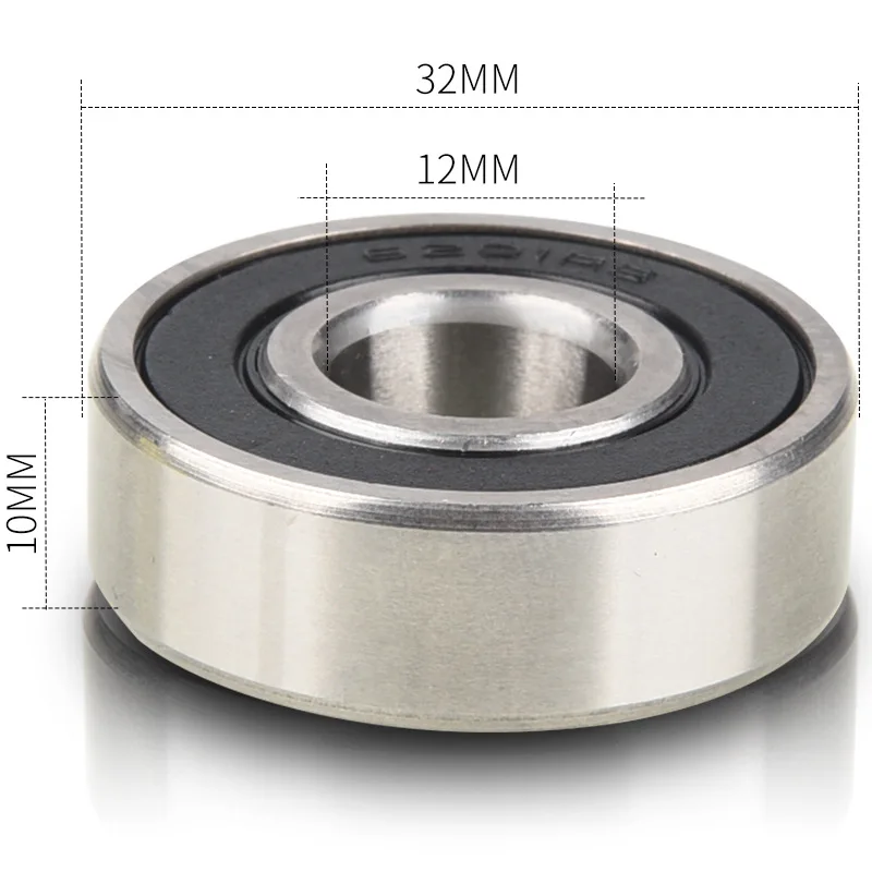 20 Stück 6201ZZ 6201-2RS 12x32x10 mm abgeschirmtes Rillenkugellager 6201-2Z 6201Z 6201RS 6201 12*32*10 mm – Detail 1