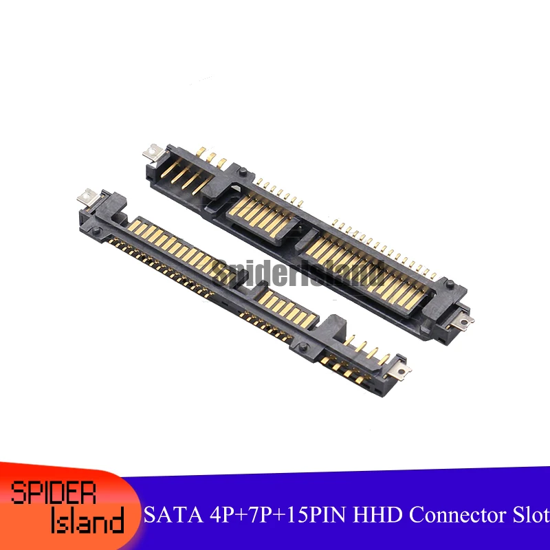 

50pcs Special SATA 4PIN + 15PIN + 7PIN SMT Hard Disk Computer Hard Disk HDD SATA gold-plated Socket