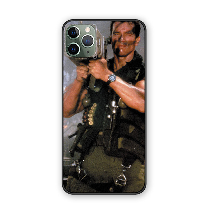  for iPhone 14 15 Pro 13 Plus 12 Mini 11 Pro Max X XS XR SE7 8 6 6s Plus Phone Cover Arnold-Schwarzenegger 1985 Black Soft Case 