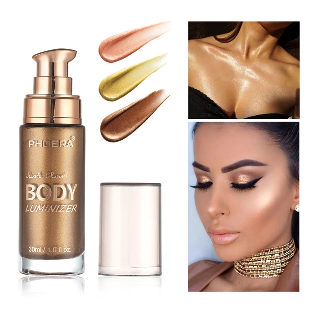 Shimmer Highlighter Luminizer Foundation Brighten Cream per viso e corpo Natural Radiance fluorescenza a lunga durata