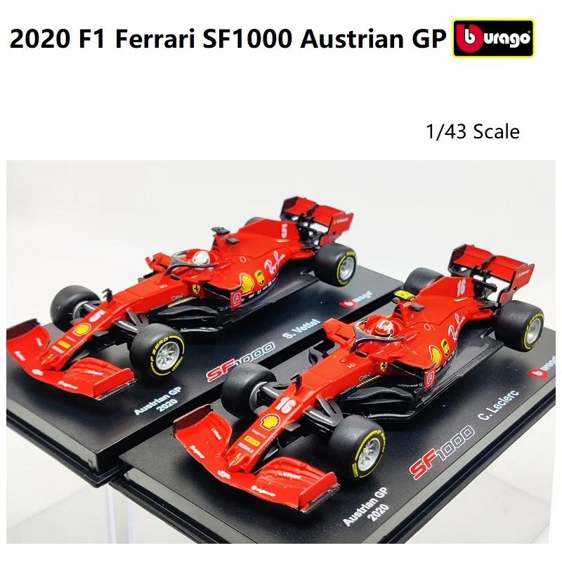 Bburago 1:43 2020 ferrari f1 sf1000 #16 c. leclerc österreich ische Signatur serie