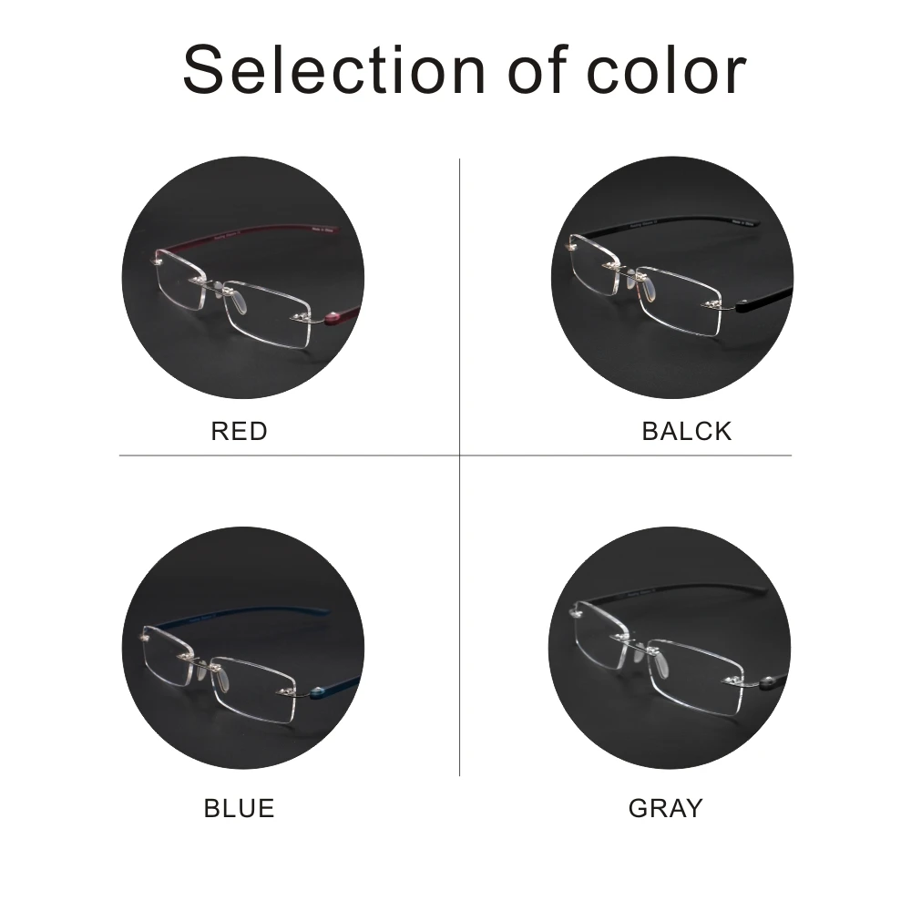 Rolipop Randlose Lesebrille Männer Rezept Damen Leser Metall Anti-müdigkeit Presbyopie Vergrößerungs – Detail 3