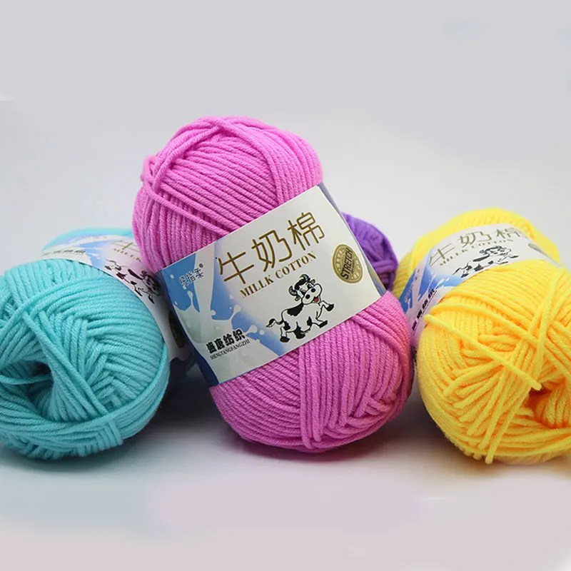 50g/PC High Quality Baby Cotton Cashmere Yarn For Hand Knitting Crochet Worsted Wool Thread Colorful Eco-dyed Needlework Sweater