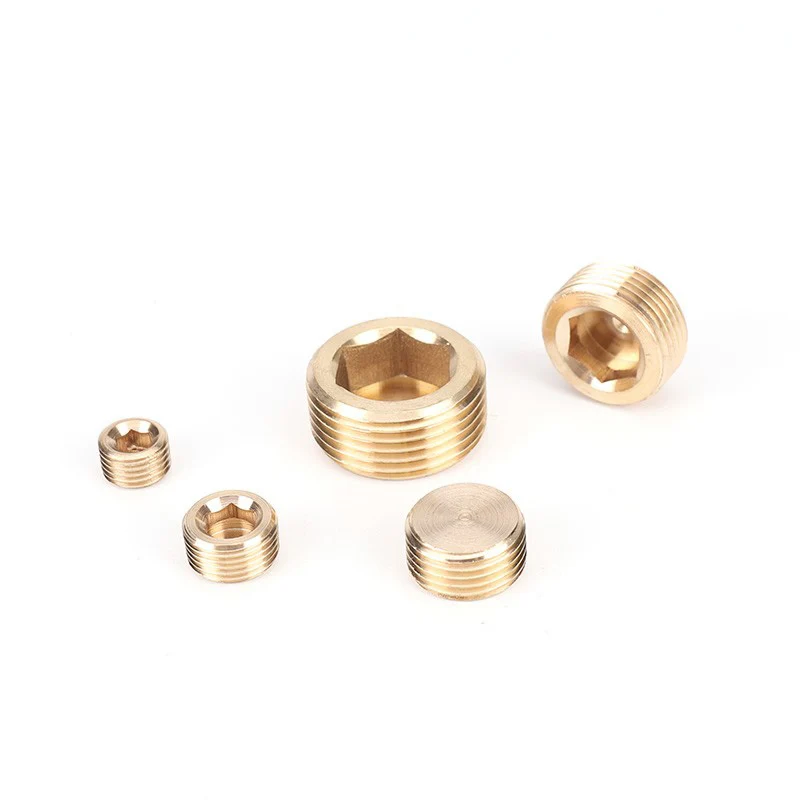 M5 M6 M8 M10 M12 M14 M16 M18 M20 M22 1/8 "1/4" 3/8 "1/2" 3/4 "1" BSP NPT الذكور موضوع النحاس عرافة المقبس نهاية كاب التوصيل وصلة أنابيب