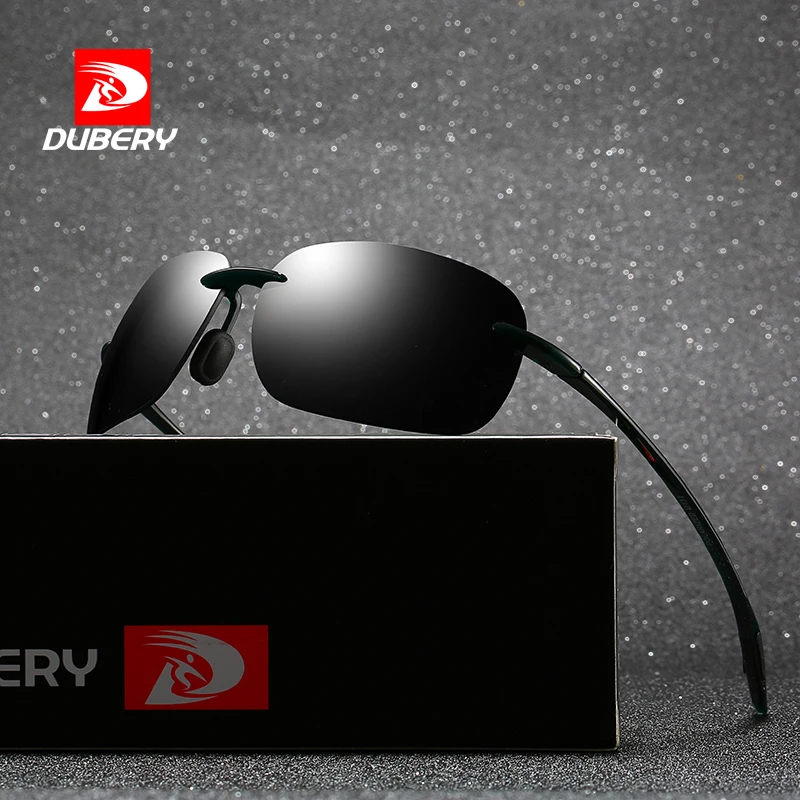 DUBERY Vintage Sunglasses UV400 Men's Sun Glasses For Men Driving Black Square Oculos Male 8 Colors Model 131