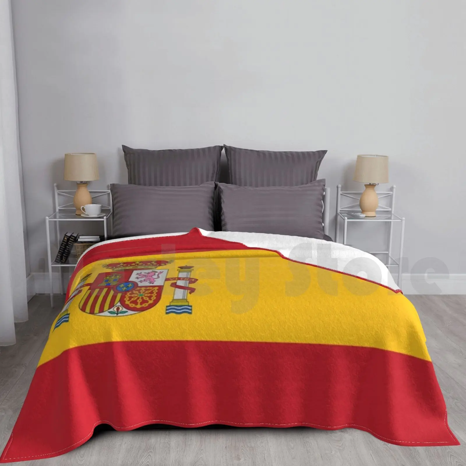 Spain Flag Blanket Super Soft Warm Light Thin Spain Flag Spain Flag Spanish Flag Spanishs Face