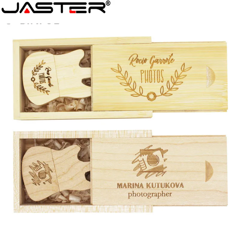 

USB-флеш-накопитель JASTER в деревянной коробке, 128/64/32/16/8 ГБ