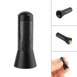 Black Carbon Fiber Parafuso Antena Aérea, Carro De Alumínio, Curto Stubby, Receptor Durável, Exterior, Acessórios Auto, Universal, 3,5 centímetros