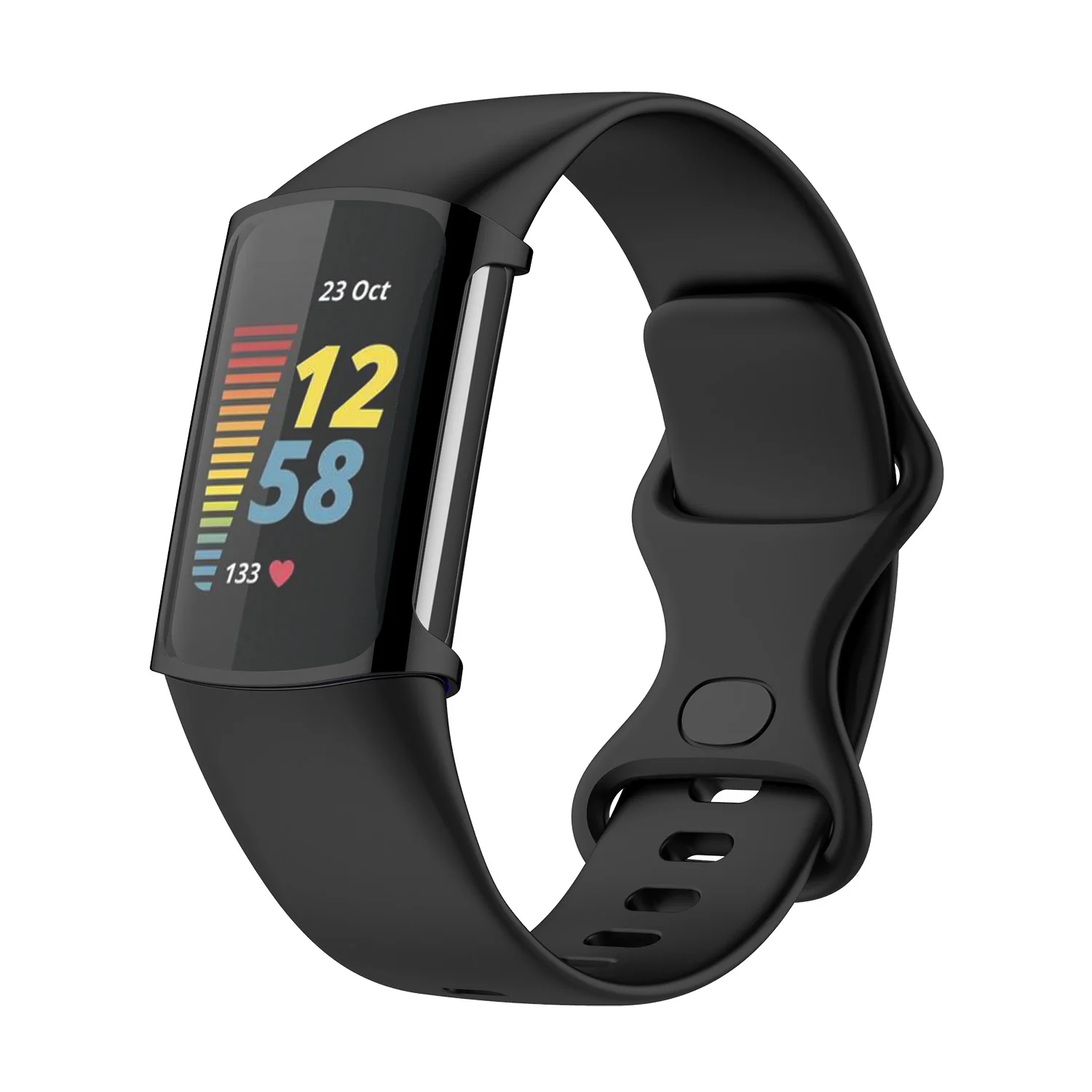 غطاء حماية لهاتف Fitbit Charge 5 حافظة طلاء من البولي يوريثان غطاء واقي للشاشة من جميع الجوانب لهاتف Fitbit Charge5 غطاء من السيليكون