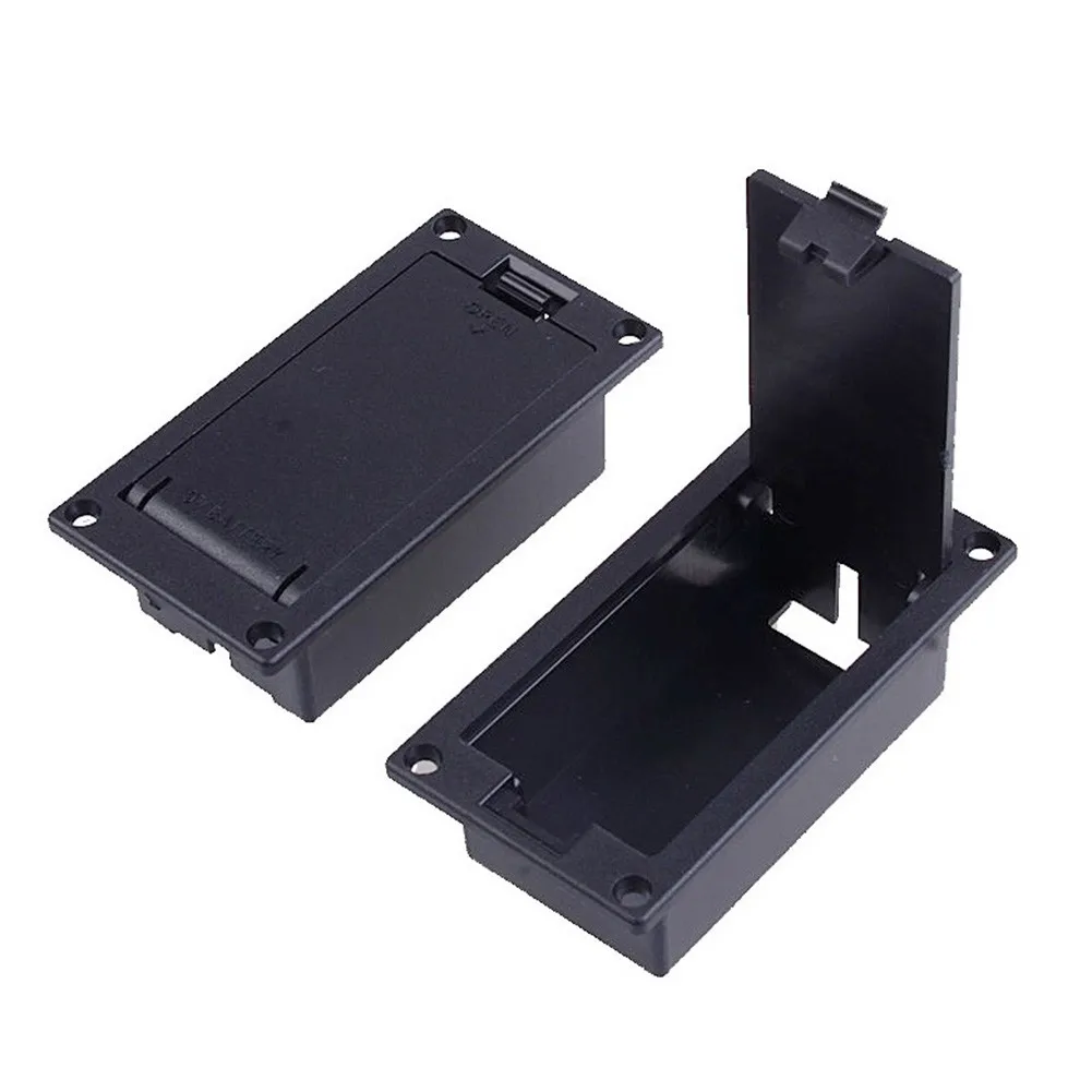 

9V Active Pickup Battery Box Guitar Bass Battery Box Holder Case Compartment Cover Excellent Replacement For 9V Battery Part