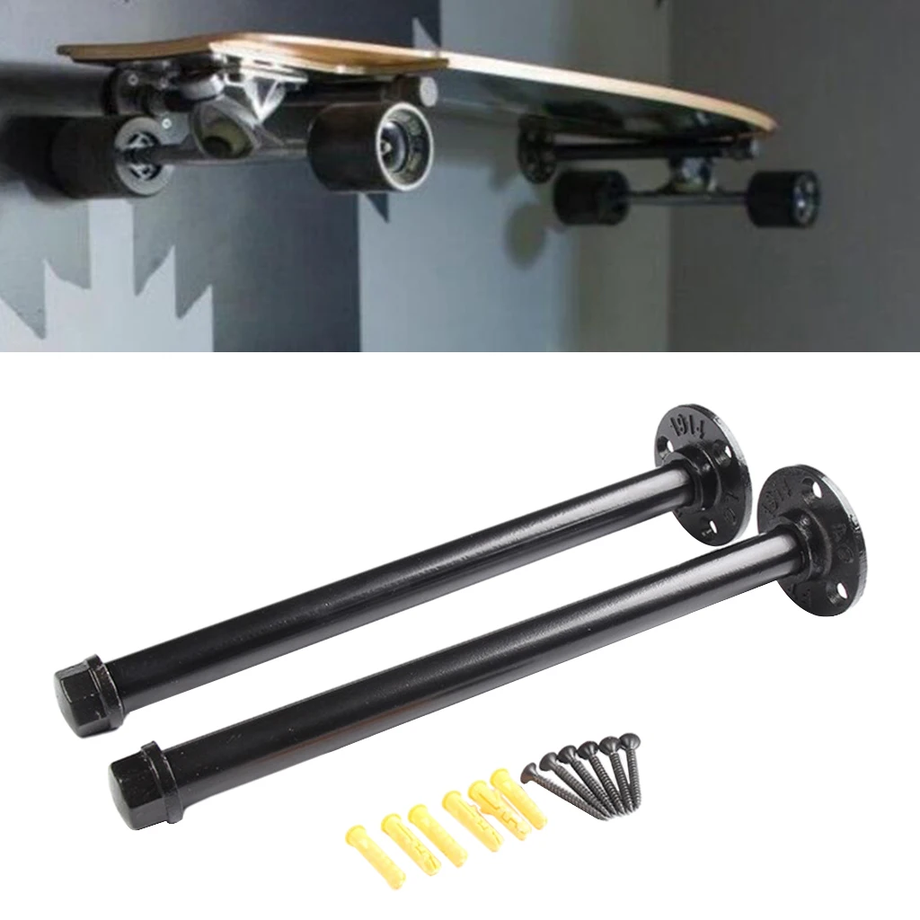 ทนทาน Wall Mount สเก็ตบอร์ดดาดฟ้าผนังแขวน Rack มีเสถียรภาพและทนทาน Longboard เก็บแขวน