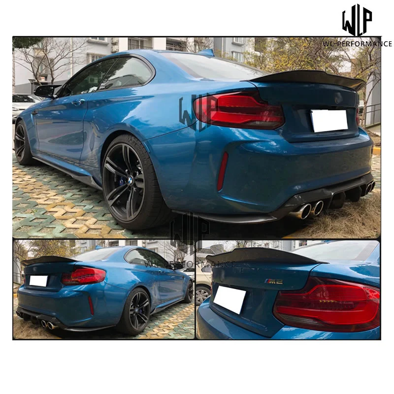 F22 High Quality Carbon Fiber Rear Spoiler Car Styling Wings for Bmw 2 Series F22 M2 Psm Style Car Body Kit 14-up