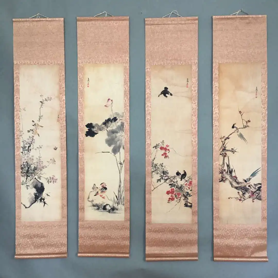 

Chinese Archaized flowers and birds Calligraphy and painting#4