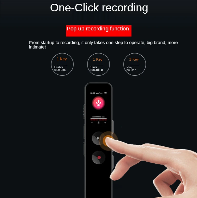 

2022 New 32GB Digital Voice Recorder USB Rechargeable Recording Device Music Playing Portable Recording Device Recording Devices