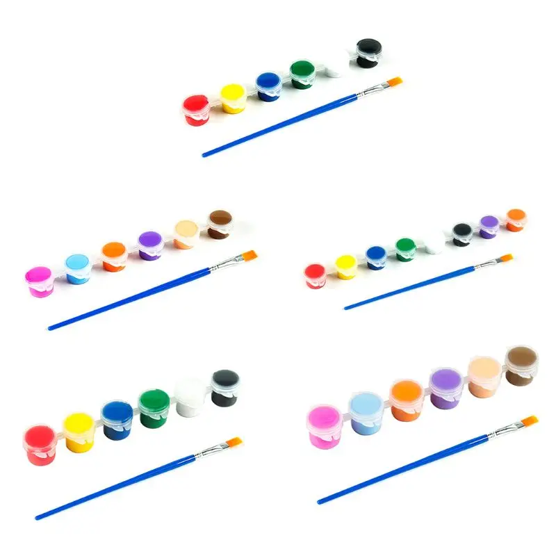 1 Set 3ml/5ml Hand-Painted Acrylic Paint Children Safe Painting Pigments Kindergarten DIY Art Pigment-Set