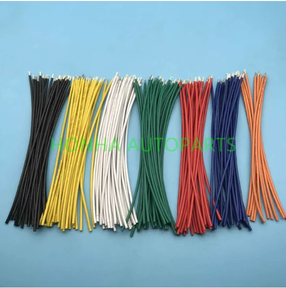 50 pcs UL1007 wire 80 ° 18AWG 15 cm PVC electronic line cable copper wire 300V black yellow white green red blue orange