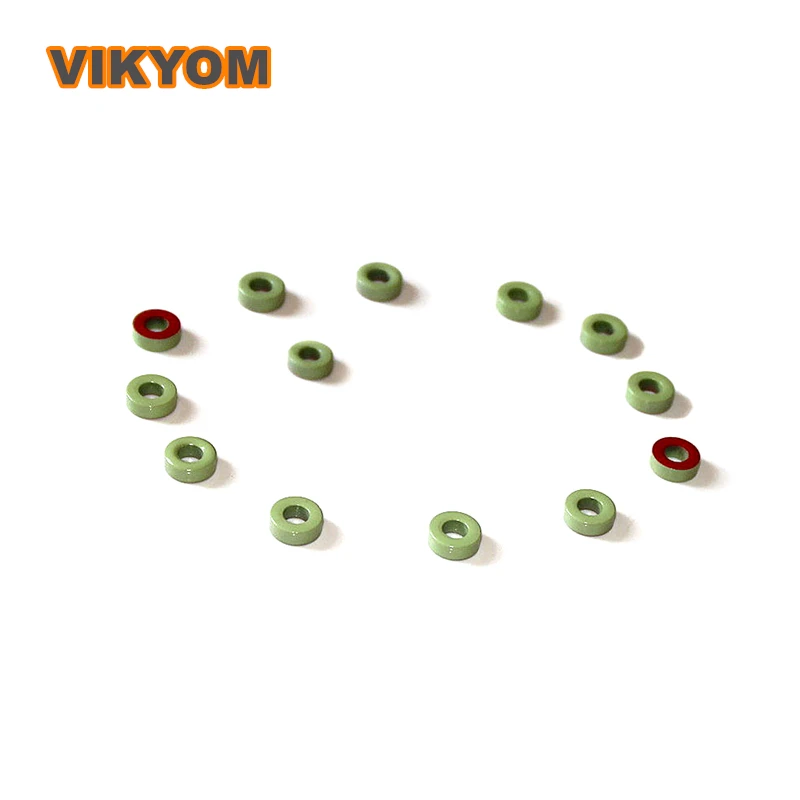 50PCS T44-18 Ferrite Core Toroid Core Ferrite Chokes Ring Iron Inductor Ferrite Rings Light Green Red