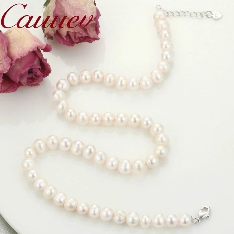 Natural Freshwater Pearl Choker Necklace Baroque pearl Jewelry for Women wedding 925 Silver Clasp Wholesale 2020 trend