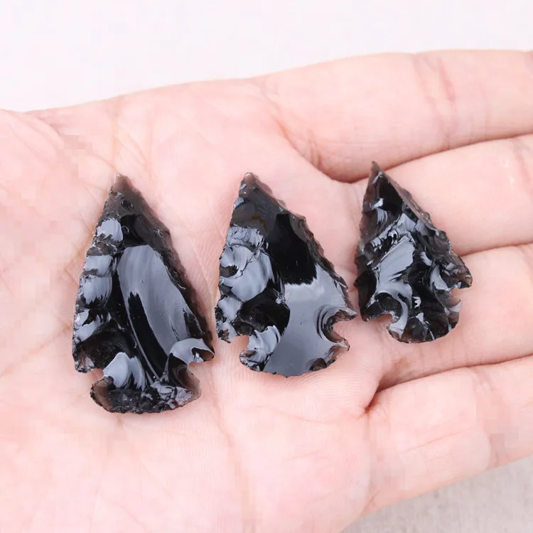 NEW!!!!!Natural Obsidian Arrowhead Rough Rock Crystals  Energy Healing Stone